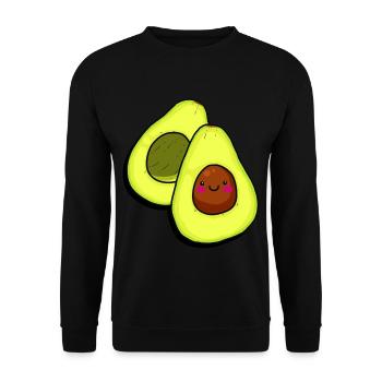 Avocados Advokado Avokado Lustig witzig Vegi Vegan - Unisex Pullover - Schwarz - Vorne - Alina (178cm) & Michal (187cm)
