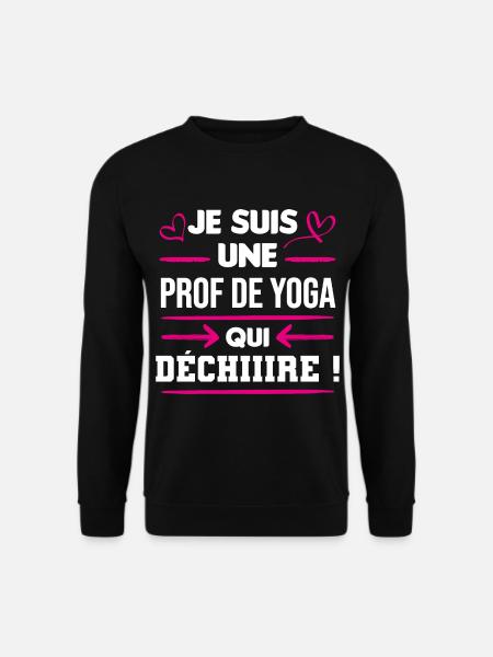 cadeau marrant prof de yoga la meilleure namste - Sweat-shirt Unisexe - noir
