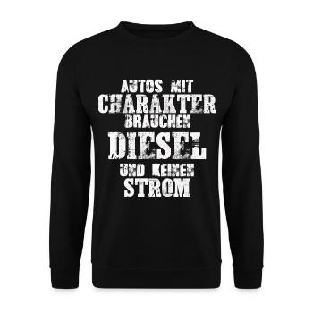 DIESEL POWER - Unisex Pullover - Schwarz - Vorne - Alina (178cm) & Michal (187cm)