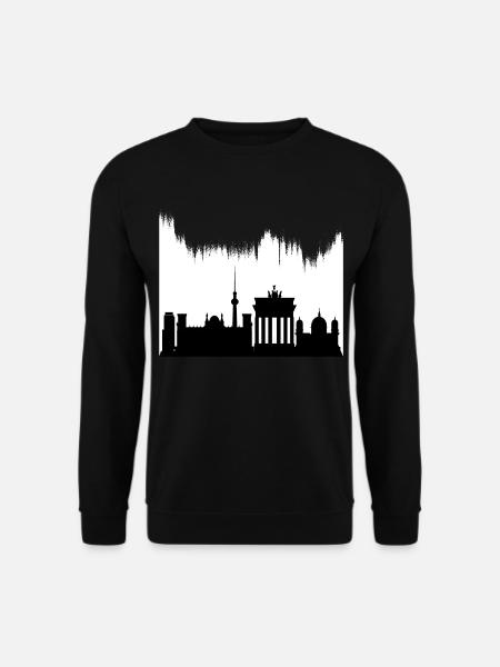 Berlin Germany Deutschland Skyline City - Unisex Pullover - Schwarz