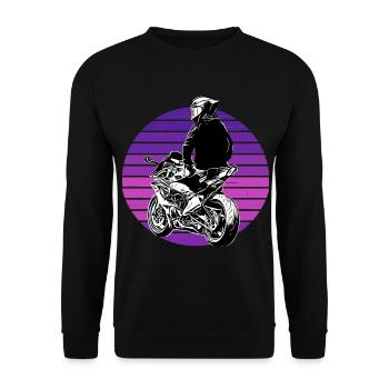 Motorcycle Lifestyle / Motorcycle / Motorcycles biker - Unisex Sweatshirt - black - Front - Alina (178cm) & Michal (187cm)