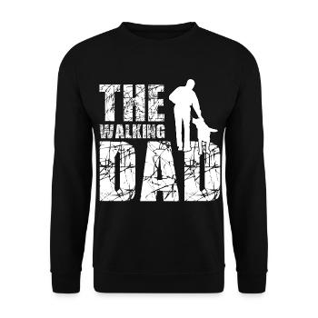 The walking dad - Sweat-shirt Unisexe - noir - Devant - Alina (178cm) & Michal (187cm)