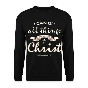 Jésus-Christ t-shirt pour les dames et les messieurs Christ - Sweat-shirt Unisexe - noir - Devant - Alina (178cm) & Michal (187cm)