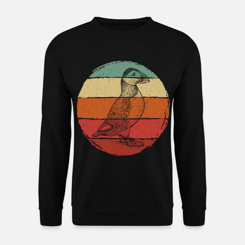 Puffin Rétro - Sweat-shirt Unisexe - noir