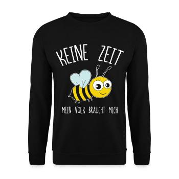 Imker Keine Zeit Mein Volk Braucht Mich - Unisex Pullover - Schwarz - Vorne - Alina (178cm) & Michal (187cm)