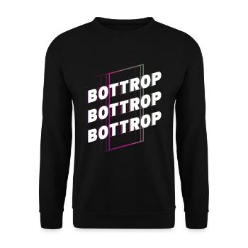 Bottrop Germany City Font Skyline Home - Unisex Sweatshirt - black - Front - Alina (178cm) & Michal (187cm)