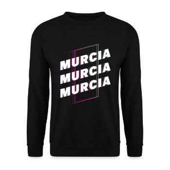 Murcie Espagne City Font Skyline Accueil - Sweat-shirt Unisexe - noir - Devant - Alina (178cm) & Michal (187cm)