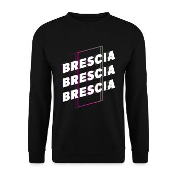 Brescia Italie City Font Skyline Accueil - Sweat-shirt Unisexe - noir - Devant - Alina (178cm) & Michal (187cm)