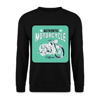 Bikers, motorcyclists - Unisex Sweatshirt - black - Front - Alina (178cm) & Michal (187cm)