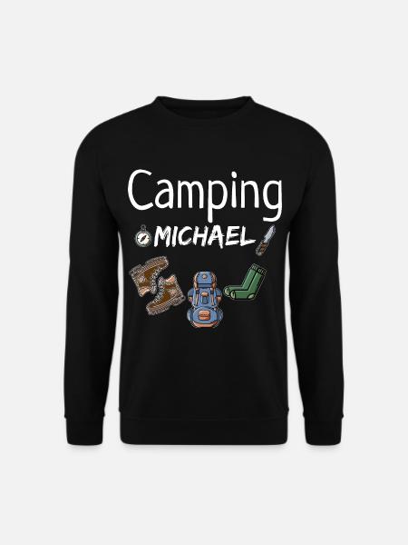 Camping Michael Camper Geschenk - Unisex Pullover - Schwarz