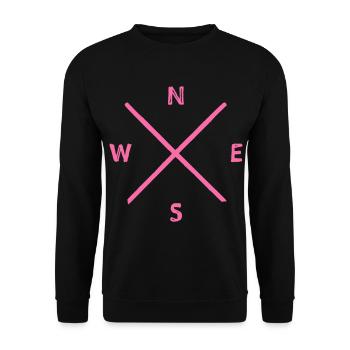 Compass Direction - Unisex Sweatshirt - black - Front - Alina (178cm) & Michal (187cm)