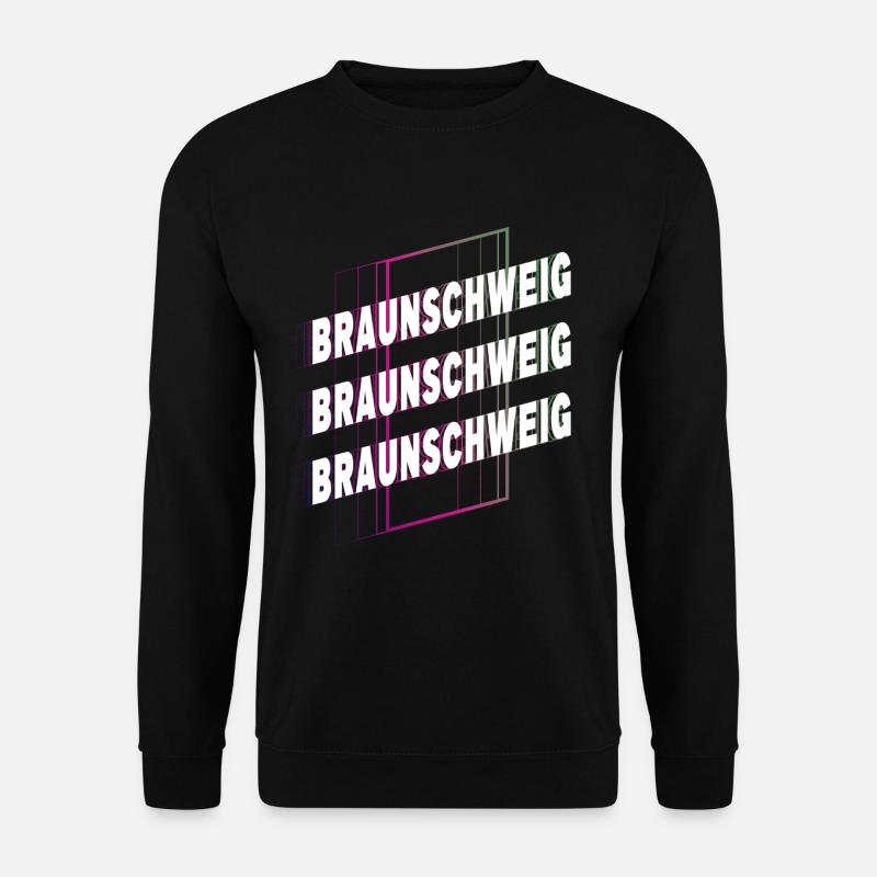 Braunschweig Deutschland Stadt Schrift Skyline - Unisex Pullover - Schwarz