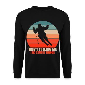 Ski Skieurs Vacances au ski Ski sports d’hiver - Sweat-shirt Unisexe - noir - Devant - Alina (178cm) & Michal (187cm)