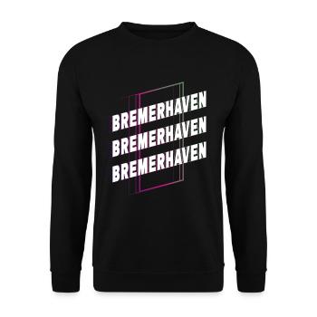 Bremerhaven Allemagne City Font Skyline - Sweat-shirt Unisexe - noir - Devant - Alina (178cm) & Michal (187cm)