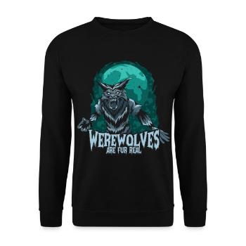 Halloween Pumpkin Horror - Unisex Sweatshirt - black - Front - Alina (178cm) & Michal (187cm)