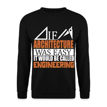 Architecture Ingénierie Profession d’architecte - Sweat-shirt Unisexe - noir - Devant - Alina (178cm) & Michal (187cm)
