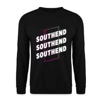 Southend England UK City Font Skyline Home - Unisex Sweatshirt - black - Front - Alina (178cm) & Michal (187cm)