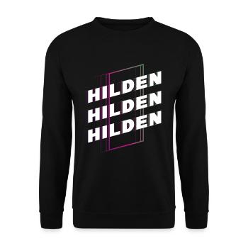 Hilden Germany City Font Skyline Home - Unisex Sweatshirt - black - Front - Alina (178cm) & Michal (187cm)