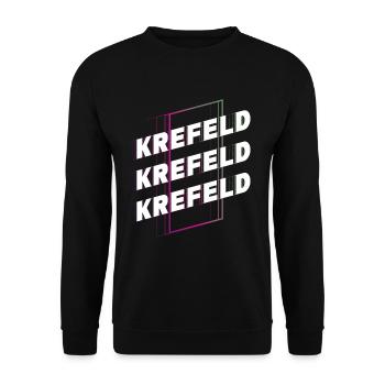 Krefeld Allemagne City Font Skyline Accueil - Sweat-shirt Unisexe - noir - Devant - Alina (178cm) & Michal (187cm)