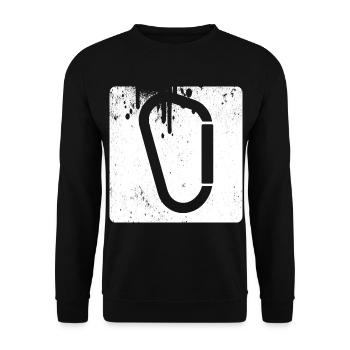 Quadrat - Wandern - (2) - Unisex Pullover - Schwarz - Vorne - Alina (178cm) & Michal (187cm)