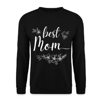 Best mom - Unisex Sweatshirt - black - Front - Alina (178cm) & Michal (187cm)