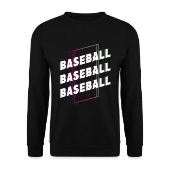 Baseball Sports Font Vintage Retro Home Run - Unisex Sweatshirt - black - Front - Alina (178cm) & Michal (187cm)