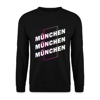 Munich Allemagne City Font Skyline Accueil - Sweat-shirt Unisexe - noir - Devant - Alina (178cm) & Michal (187cm)