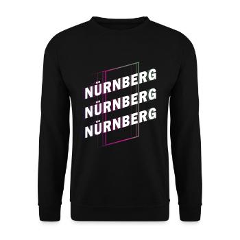 Nuremberg Allemagne City Font Skyline Accueil - Sweat-shirt Unisexe - noir - Devant - Alina (178cm) & Michal (187cm)