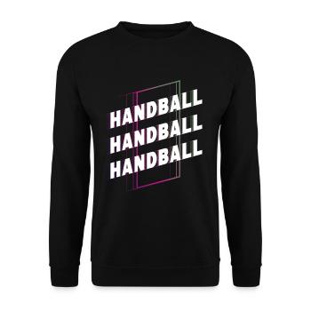 Handball Handball Player Handball Player Vintage Retro - Sweat-shirt Unisexe - noir - Devant - Alina (178cm) & Michal (187cm)