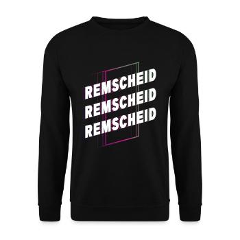 Remscheid Germany City Font Skyline Home - Unisex Sweatshirt - black - Front - Alina (178cm) & Michal (187cm)