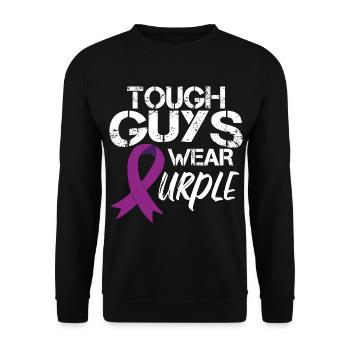 Tough Guys Wear Purple - Unisex Sweatshirt - black - Front - Alina (178cm) & Michal (187cm)