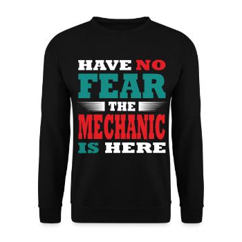 N’ayez pas peur que le mécanicien soit là - Sweat-shirt Unisexe - noir - Devant - Alina (178cm) & Michal (187cm)
