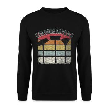 Rechenzentrum Herbst Laub - Unisex Pullover - Schwarz - Vorne - Alina (178cm) & Michal (187cm)