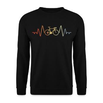 Battement de cœur de vélo vintage - Sweat-shirt Unisexe - noir - Devant - Alina (178cm) & Michal (187cm)
