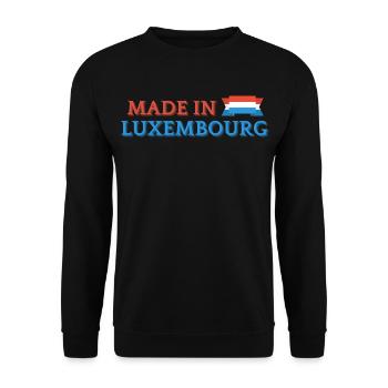 Made in Luxembourg, Luxembourg pride - Unisex Sweatshirt - black - Front - Alina (178cm) & Michal (187cm)