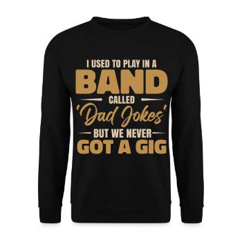 Wortspiel Liebhaber Musik Dad Witze - Unisex Pullover - Schwarz - Vorne - Alina (178cm) & Michal (187cm)