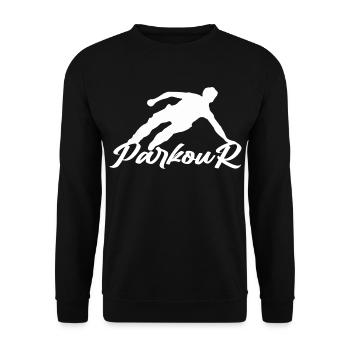 Parkour - Unisex Sweatshirt - black - Front - Alina (178cm) & Michal (187cm)