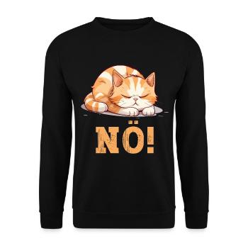 Nope Just Nope No No Cat Cat Funny Saying - Unisex Sweatshirt - black - Front - Alina (178cm) & Michal (187cm)