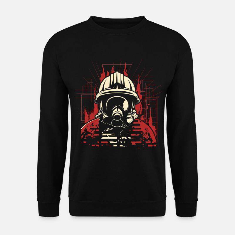Feuerwehrmann Retro Stil - Unisex Pullover - Schwarz