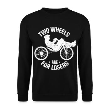 Recumbent Trike - Unisex Pullover - Schwarz - Vorne - Alina (178cm) & Michal (187cm)