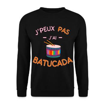 J peux pas j ai Batucada - Sweat-shirt Unisexe - noir - Devant - Alina (178cm) & Michal (187cm)