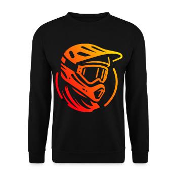 Mountain Biking Cyclist MTB Cycling Mountain Biker - Unisex Sweatshirt - black - Front - Alina (178cm) & Michal (187cm)