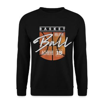 Basketball Basketballer - Unisex Pullover - Schwarz - Vorne - Alina (178cm) & Michal (187cm)