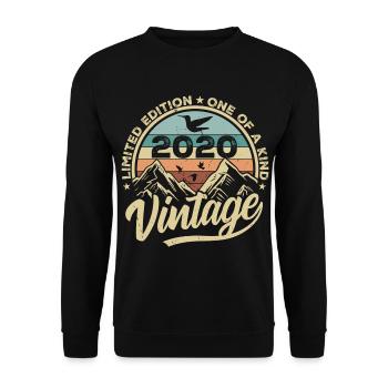 Original Jahrgang 2020 Geburtstagsgeschenk 2020 - Unisex Pullover - Schwarz - Vorne - Alina (178cm) & Michal (187cm)
