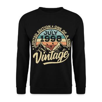 Born in July 1998 Born in July 1998 Born in July 1998 - Unisex Sweatshirt - black - Front - Alina (178cm) & Michal (187cm)
