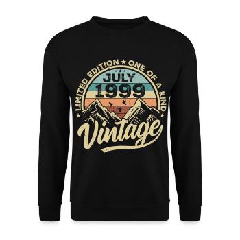 Born in July 1999 Born in July 1999 Born in July 1999 - Unisex Sweatshirt - black - Front - Alina (178cm) & Michal (187cm)