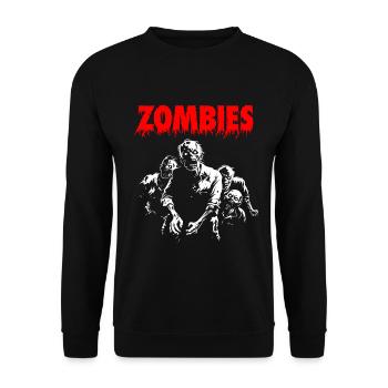 ZOMBIES - Retro Comic - Horror Halloween Gift - Unisex Sweatshirt - black - Front - Alina (178cm) & Michal (187cm)