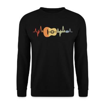 Guitar Heart Palpitations - Unisex Sweatshirt - black - Front - Alina (178cm) & Michal (187cm)