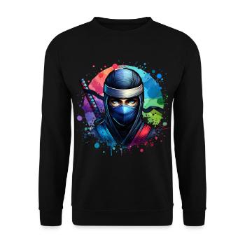 Ninja - Sweat-shirt Unisexe - noir - Devant - Alina (178cm) & Michal (187cm)