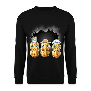 Peanuts Costume Carnival Kids Nut Child - Unisex Sweatshirt - black - Front - Alina (178cm) & Michal (187cm)